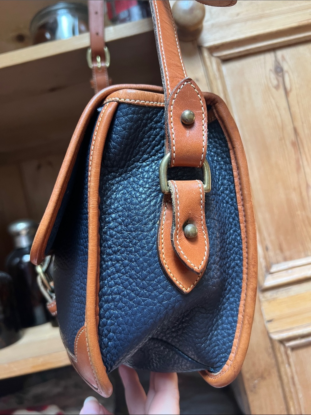 Dooney & Bourke Surry All Weather Leather Navy Crossbody - Picture 3 of 13